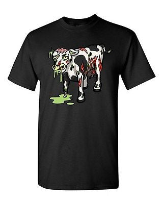 Zombie Cow Undead Animals Devil Monster Horror Adult DT T-Shirt Tee