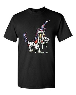 Zombie Unicorn Undead Animals Devil Monster Horror Adult DT T-Shirt Tee