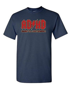 ADHD Highway To.... Hey Look A Squirrel Funny Novelty Adult DT T-Shirt Tee