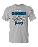 I'm An Engineer To Save Time Engineering Funny Humor DT Adult T-Shirt Tee