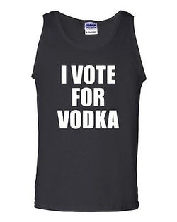 I Vote For Vodka Beverages Humor Novelty Statement Graphic Adult Tank Top
