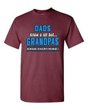 Dad Know A Lot But Grandpas Know Everything Funny Humor DT Adult T-Shirt Tee