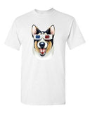 Corgi 3D Glass Dog Animal Lover Tanya Ramsey Artworks Art DT Adult T-Shirts Tee