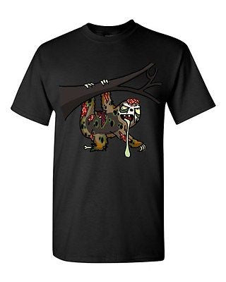 Zombie Sloth Undead Animals Devil Monster Horror Adult DT T-Shirt Tee