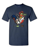Zombie Rooster Undead Animals Devil Monster Horror Adult DT T-Shirt Tee