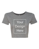 Crop Top Ladies Add Your Own Text and Design Custom Personalized T-Shirt Tee