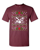 Drums Drummer Music Note Reindeer Ugly Christmas Funny Adult DT T-Shirt Tee