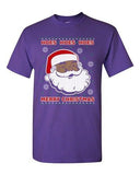 Hoes Hoes Hoes Merry Christmas Santa Ugly Xmas Funny Adult DT T-Shirt Tee