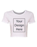 Crop Top Ladies Add Your Own Text and Design Custom Personalized T-Shirt Tee