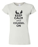 Junior Keep Calm and Counsel On Novelty Therapy Psychology Graphic T-Shirt Tee