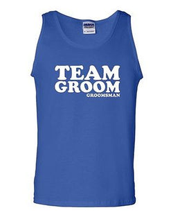 Team Groom Groomsman Wedding Party Novelty Statement Graphics Adult Tank Top