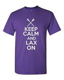 Keep Calm And Lax On Novelty Statement Graphics Adult T-Shirt Tee