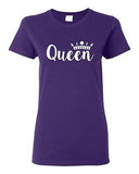 Ladies Queen Crown Couple Love Matching Relationship GF Funny DT T-Shirt Tee
