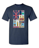 UK Icon Bridge London Flag Tanya Ramsey Artworks Art DT Adult T-Shirts Tee