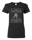 Ladies Hockey Puck Helmet Jersey Sports Ball Team Ugly Christmas DT T-Shirt Tee