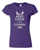 Junior Keep Calm and Counsel On Novelty Therapy Psychology Graphic T-Shirt Tee