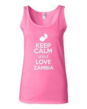 Junior Keep Calm And Love Zambia Country Nation Patriotic Sleeveless Tank Top