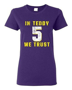 Ladies In Teddy We Trust Quarterback Sports Minnesota Football DT T-Shirt Tee