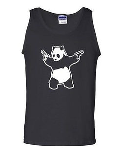 Panda Guns Second Amendment AR15 Funny Novelty Symbol Graphics Adult Tank Top