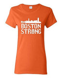 Ladies Boston Strong Skyline 617 Marathon Strong Support Terrorist T-Shirt Tee