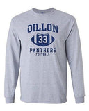 Long Sleeve Adult T-Shirt Dillon Football Retro Sports 33 Game Players Ball DT