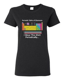 Ladies Periodic Table Of Elements Science Chemistry Funny Humor DT T-Shirt Tee