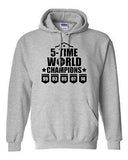 5 Time World Champions San Antonio Basketball Novelty Gift Sweatshirt Hoodies