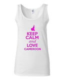 Junior Keep Calm And Love Cameroon Country Nation Patriotic Sleeveless Tank Top