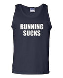 Running Sucks Fitness Funny Humor Novelty Statement Graphics Adult Tank Top