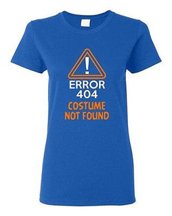 Ladies Costume Error 404 Not Found Halloween Orange Funny Humor DT T-Shirt Tee