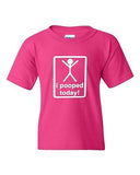 I Pooped Today Funny Humor Novelty Youth Kids T-Shirt Tee