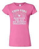 Junior This Girl Survived The ALS Ice Bucket Challenge Novelty T-Shirt Tee