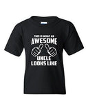 This Is What An Awesome Uncle Looks Like Novelty Youth Kids T-Shirt Tee