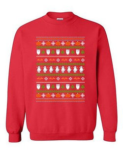 Halloween Ugly Christmas Pumpkin Owl Funny Humor DT Novelty Crewneck Sweatshirt