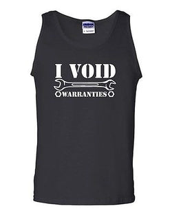 I Void Warranties Mechanic Wrench Humor Novelty Statement Graphic Adult Tank Top
