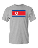 North Korea Country Flag Korean Nation Patriotic Novelty DT Adult T-Shirt Tee