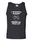 I Wanna Know Where Da Gold At Leprechaun Funny Novelty Graphic Adult Tank Top