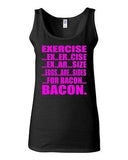 Junior Exercise Eggs Are Sides For Bacon Breakfast Graphic Humor Tank Top