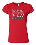 Junior Warning If Zombies Chase Us Tripping You Walking Dead TV DT T-Shirt Tee