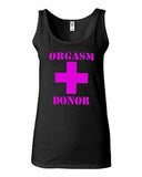 Junior Orgasm Donor Funny Humor Novelty Statement Graphics Tank Top