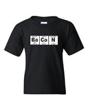 Bacon Strips Elements Chemistry Funny Geek Nerd Novelty Youth Kids T-Shirt Tee