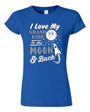 Junior I Love My Grand Kids To The Moon And Back Funny Humor DT T-Shirt Tee