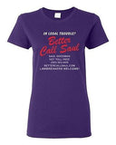 Ladies Better Call Saul Legal Lawyer Attorney At Law TV Funny Parody T-Shirt Tee