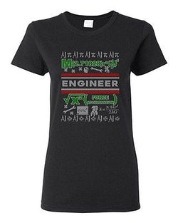 Ladies Engineer Math Mathematics Ugly Christmas Funny Humor DT T-Shirt Tee