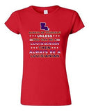 Junior Always Be Yourself Unless You Can Be An Louisianian Map DT T-Shirt Tee