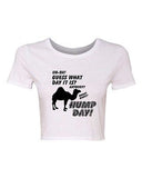 Crop Top Ladies Hump Day! Camel Guess What Day It Is? Funny Humor T-Shirt Tee