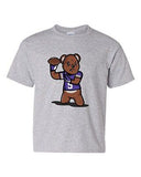 Teddy Bear Quarterback Sports Football Minnesota Fan DT Youth Kids T-Shirt Tee