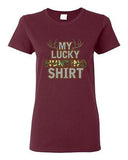 Ladies My Lucky Hunting Shirts Deer Hunt Camouflage Camo Funny DT T-Shirt Tee