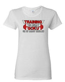 Ladies Training To Beat Goku Parody Anime Gym Workout Funny Humor DT T-Shirt Tee