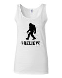 Junior I Believe Sasquatch Yeti Bigfoot Snow Funny Novelty Statement Tank Top